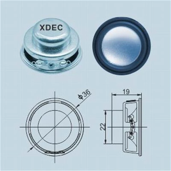 22*19mm 36Ohm 2watt Speaker